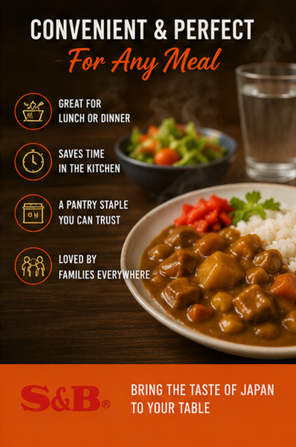 S&B Golden Curry Sauce with Vegetables Mild 8.1 oz