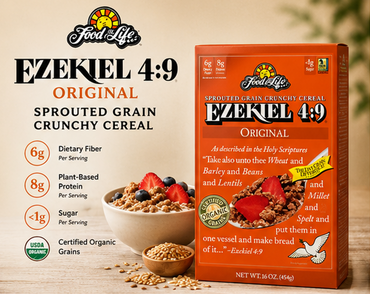 Food For Life Organic Ezekiel 4:9 Sprouted Whole Grain Cereal Original 16 oz