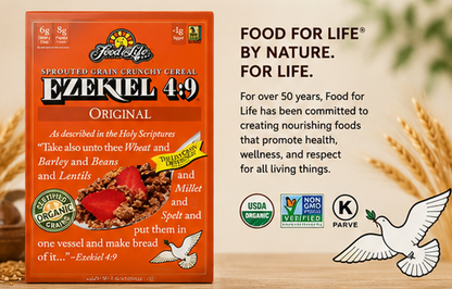 Food For Life Organic Ezekiel 4:9 Sprouted Whole Grain Cereal Original 16 oz
