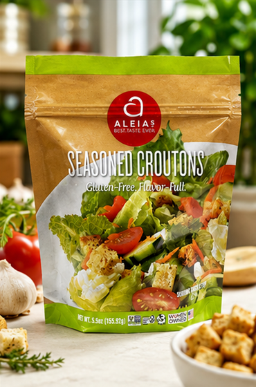 ALEIAS BEST. TASTE. EVER. Gluten Free Seasoned Croutons Crunchy Topping for Salads & Soups Dairy Free Soy Free Low Sodium No MSG Kosher 5.5 oz