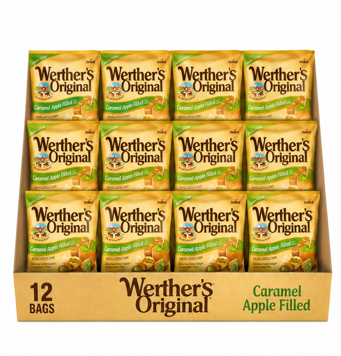 Werther's Original Hard Apple Filled Caramel Candy Bags 5.5 oz