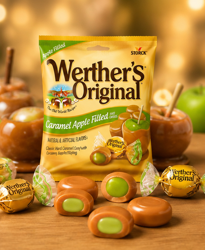 Werther's Original Hard Apple Filled Caramel Candy Bags 5.5 oz
