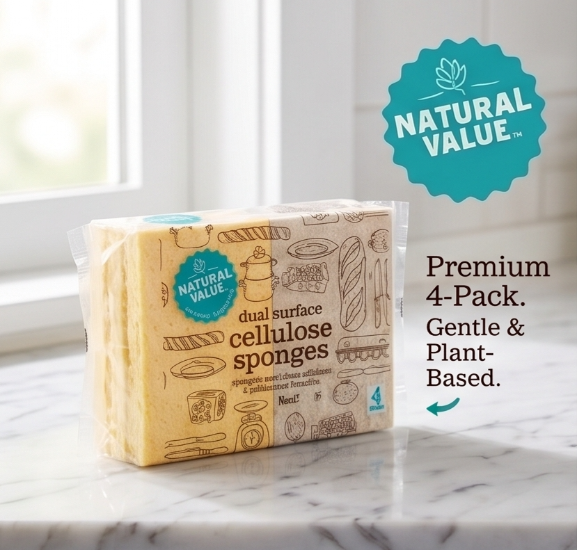 Natural Value Sponges, 4 Count Natural Value