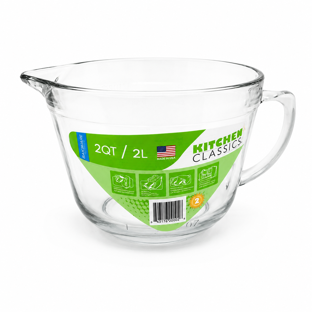 Kitchen Classics 2 Quart Batter Bowl, Mix and Measure