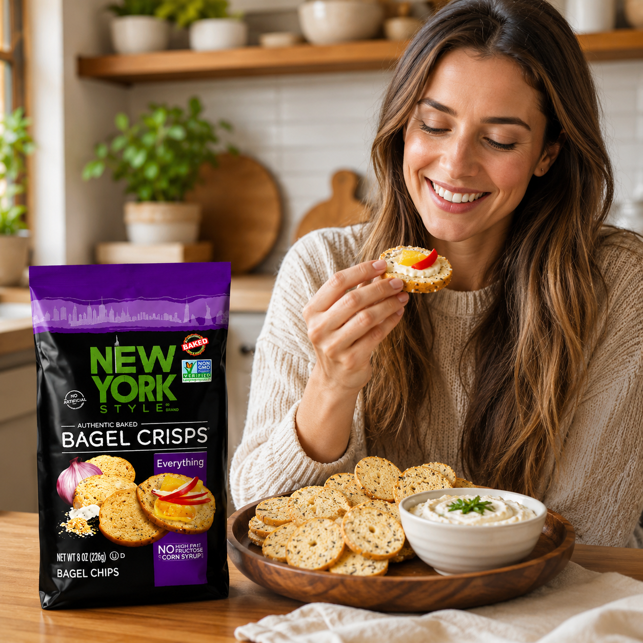 New York Style Bagel Crisps Everything 6 Ounce (Pack of 3)