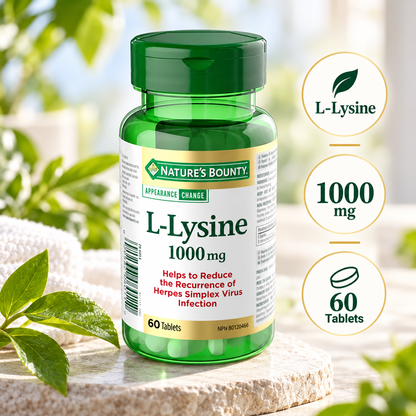 Nature's Bounty L-Lysine - 1000 mg - 60 Tablets Nature's Bounty