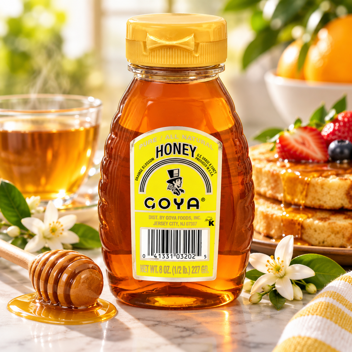 Goya Pure Orange Blossom Honey, All Natural, 8 oz Goya