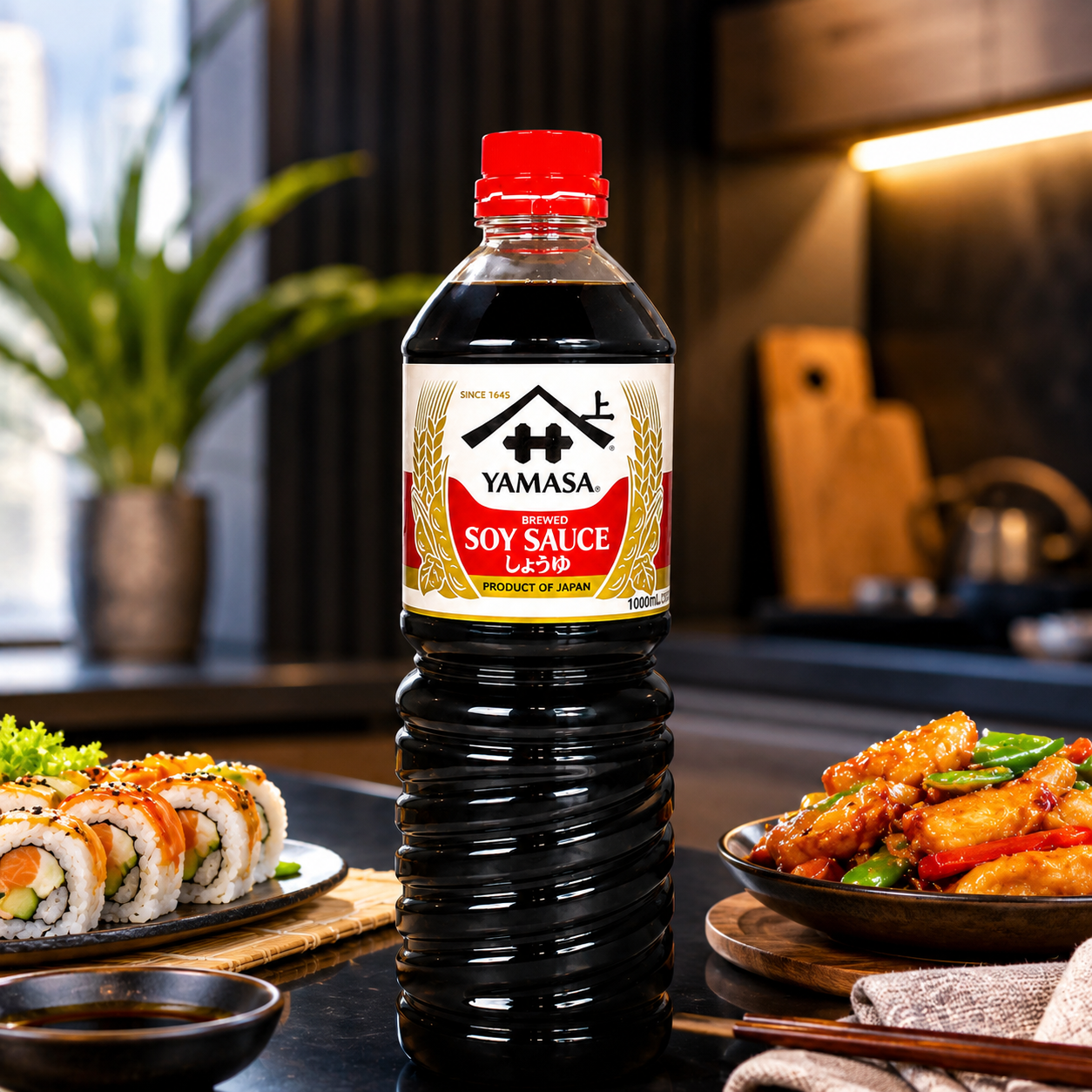 Yamasa Soy Sauce Naturally Brewed Preservative Free 34 fl. oz. Japan Imported