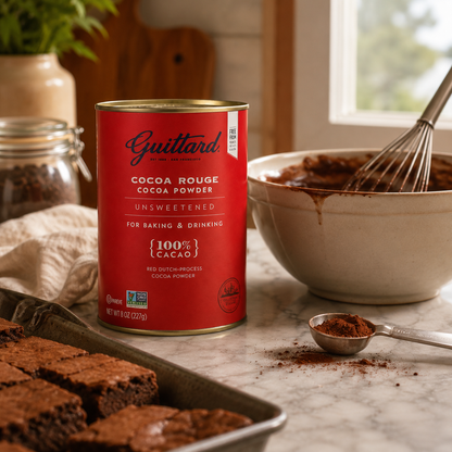 Guittard Rouge Red Dutch Process Cocoa Powder Unsweetened Two 8oz Cans