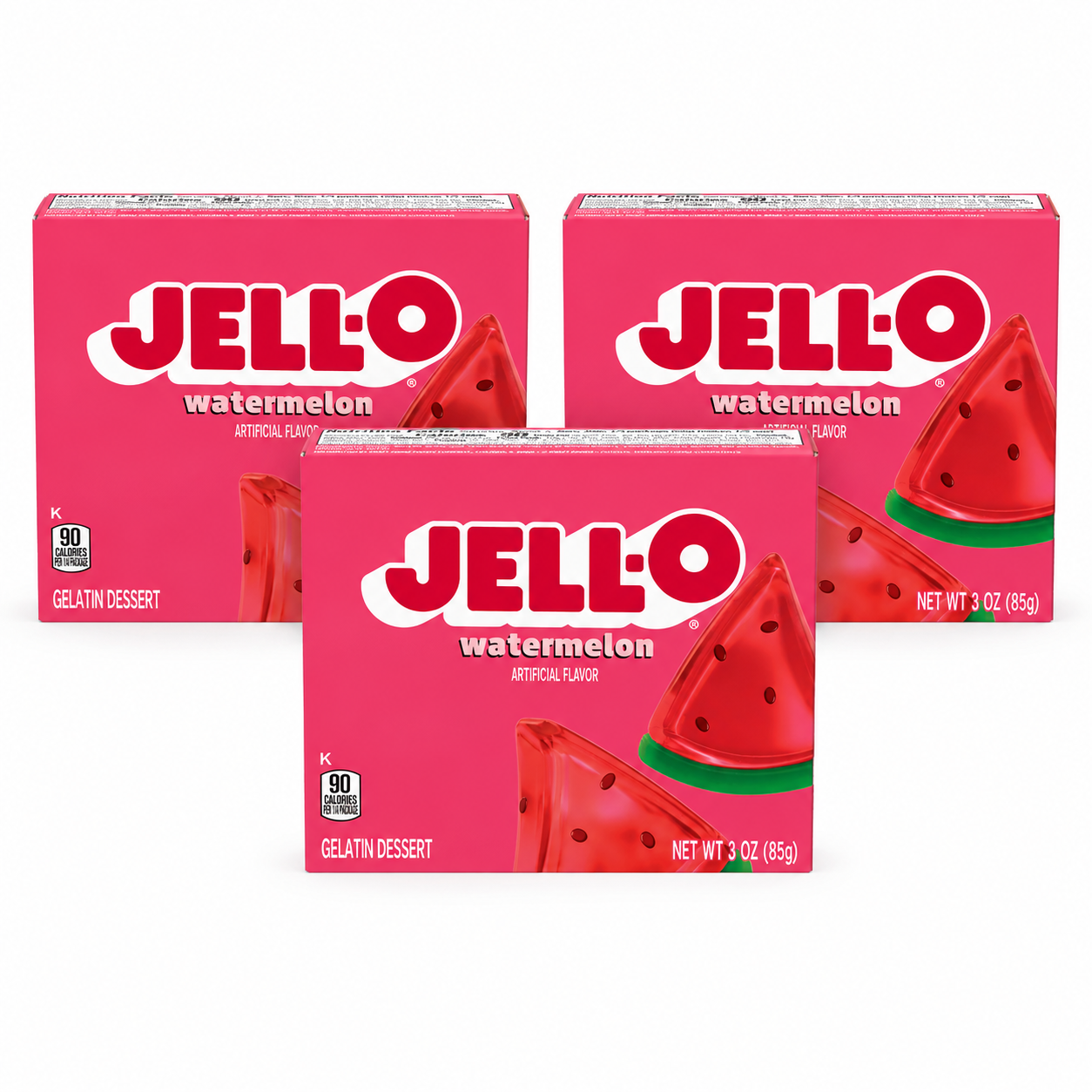 Jell-O Watermelon Artificially Flavored Gelatin Dessert Mix Box 3 oz