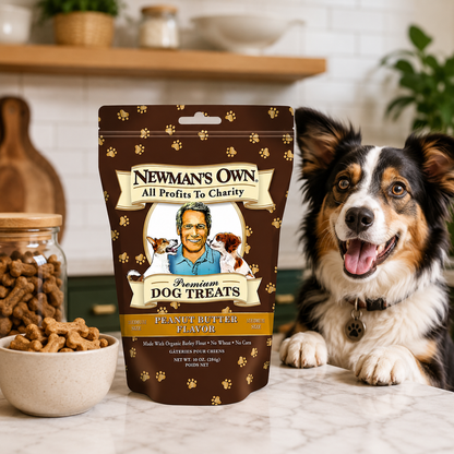 Newman's Own Dog Biscuits Peanut Butter Formula Medium Size 10 oz