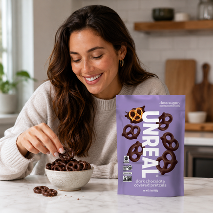 UNREAL Dark Chocolate Covered Pretzels 3.5 OZ