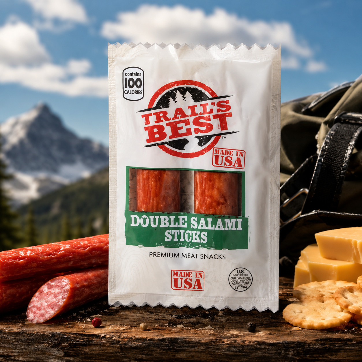 Trail'S Best Double Salami Stick (Pack of 20)