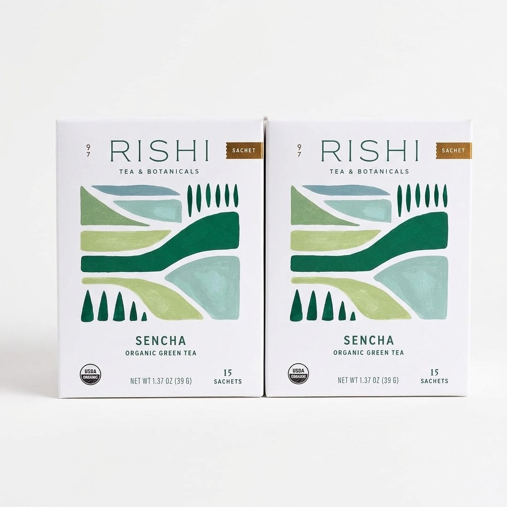 Rishi Tea & Botanicals Sencha Organic Green Tea, 15 sachets (Pack of 2) Rishi Tea & Botanicals
