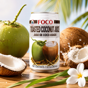 FOCO Roasted Coconut Juice Jugo De Coco Asado Beverage 11.8 fl oz