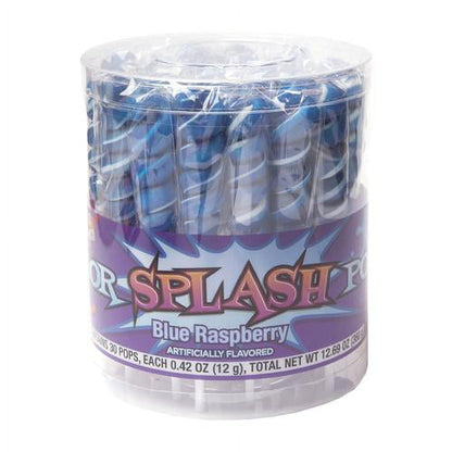COLORSPLASH LOLLIPOPS Blue Raspberry Lollipops Jar 30 Pops 12.69 oz