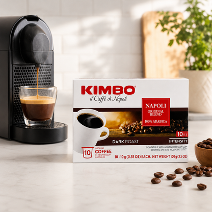 KIMBO Espresso Napoli Dark Roast Keurig K-Cups Blended and Roasted in Italy 0.35 oz