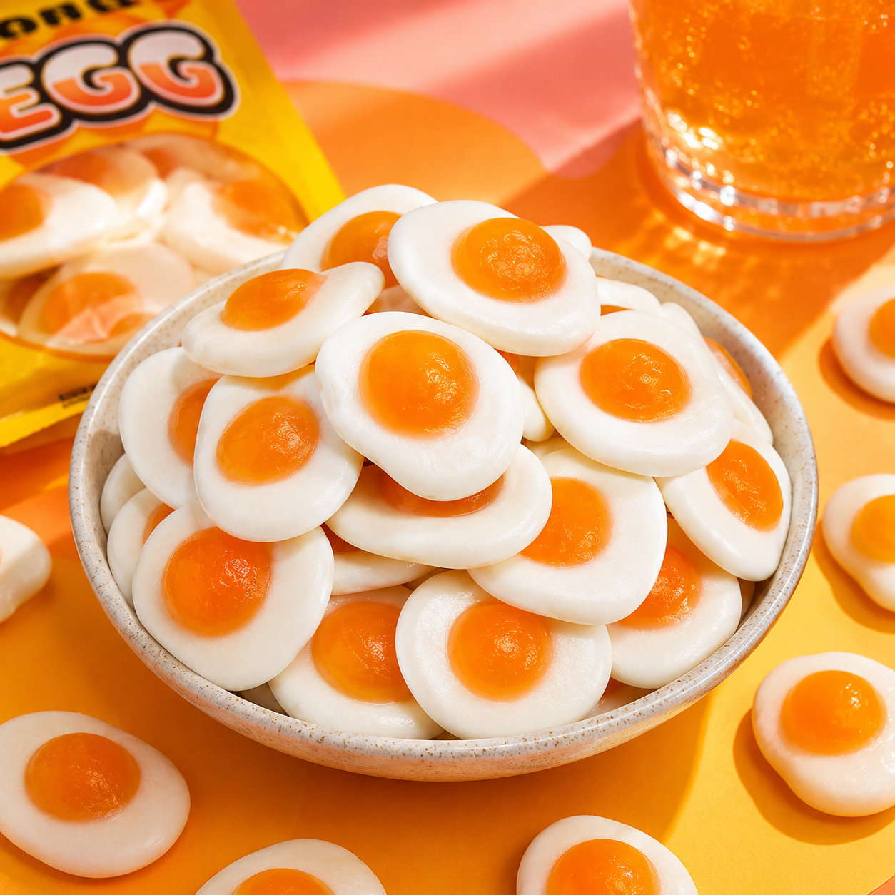Vidal Mini Fried Eggs Gummy Candy, 2.2 Pound Bag