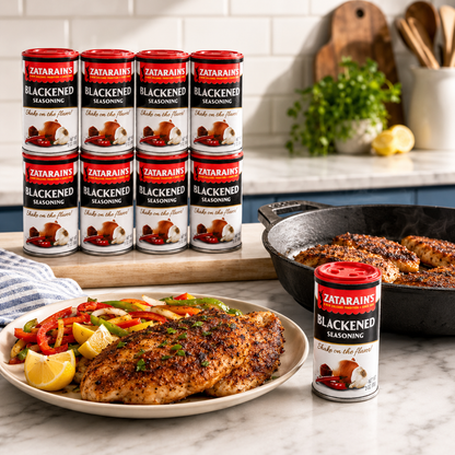 Zatarains Blackened Seasoning . shaker can 12 per case 3 oz