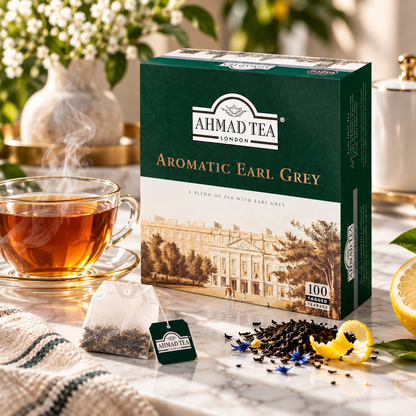 Ahmad Tea Earl Grey Aromatic Black Tea, 100 Tea Bags Ahmad Tea