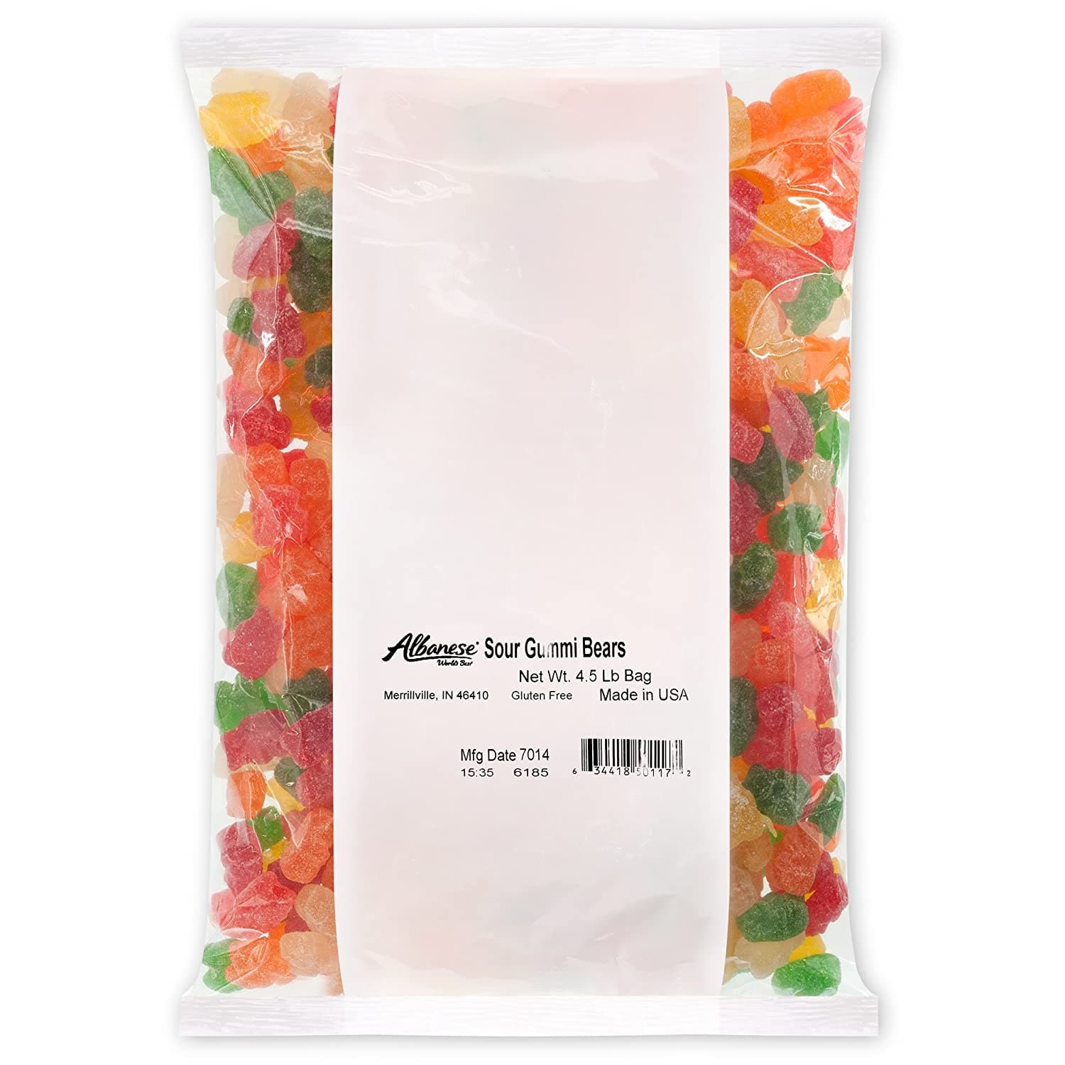 Albanese Confectionery Gummies Sour Gummy Bears Bag 4.5 lb