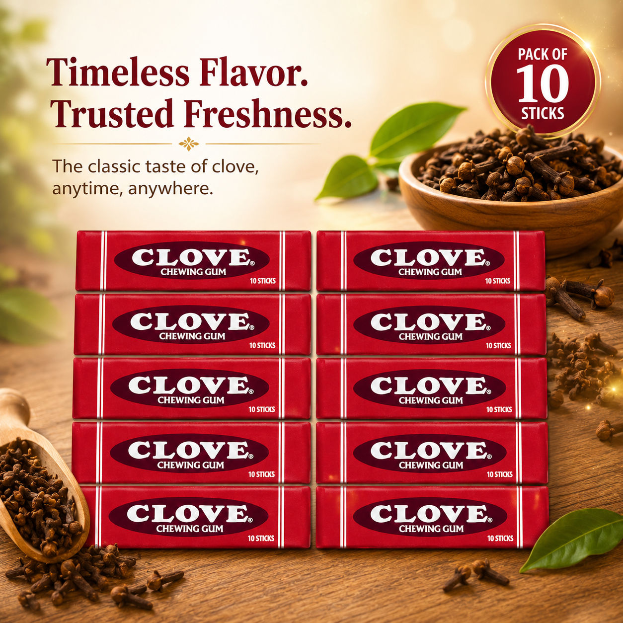 Clove Gum 5 Sticks Chewing Gum