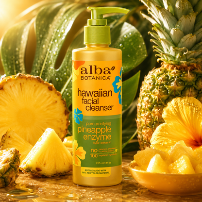 Alba Botanica Hawaiian Enzyme Face Cleanser, Pineapple, 8 oz