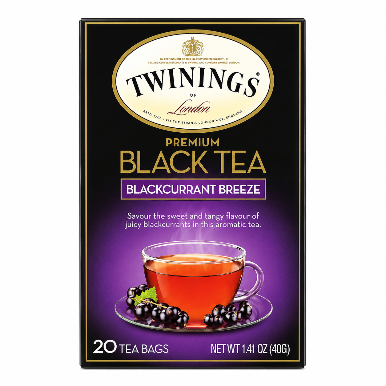 Twinings Blackcurrant Breeze Flavored Tea 20 Count