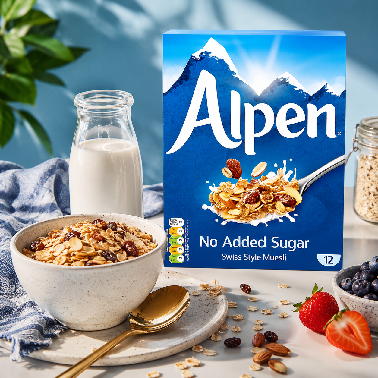 Alpen Muesli Cereal No Sugar Added 14 oz Boxes