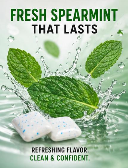 Trident White Spearmint Chewing Gum