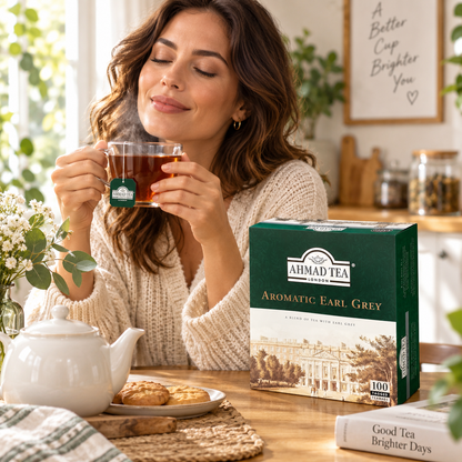 Ahmad Tea Earl Grey Aromatic Black Tea, 100 Tea Bags Ahmad Tea