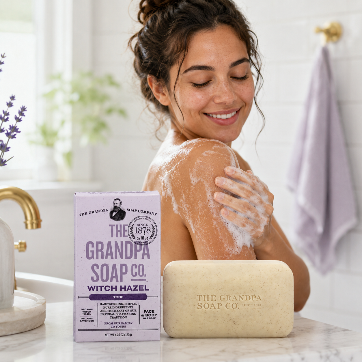 Grandpa's Witch Hazel Bar Soap Soft and Gentle, 4.25 Ounce