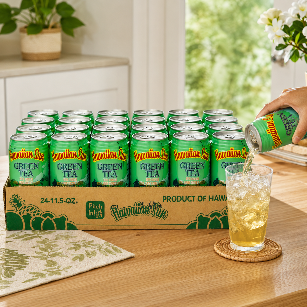 Hawaiian Sun Green Tea with Ginseng 11.5 oz