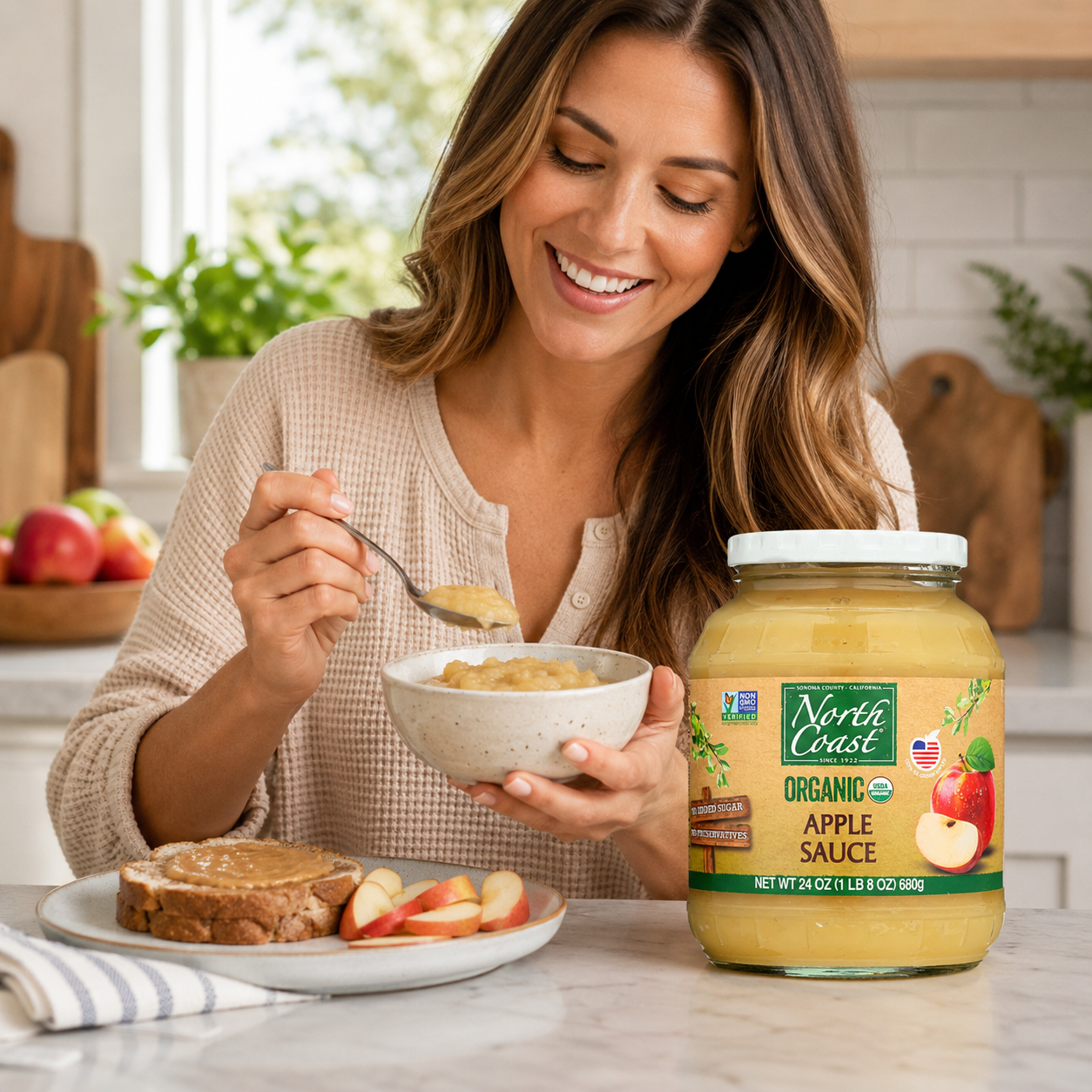 North Coast Organic Applesauce Jar 24 oz
