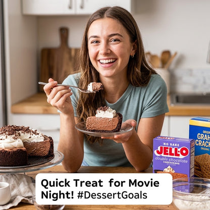 Jell-O No Bake Double Chocolate Cheesecake Mix - Makes 6 servings Jell-O