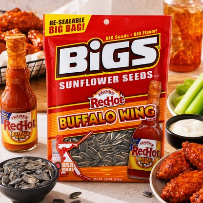 BIGS Bold and Tangy Buffalo Wing Sunflower Seeds 5.35 oz