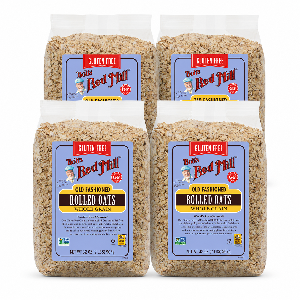 Bob's Red Mill Gluten Free Old Fashion Rolled Oats, 32-ounce (Pack of 4)