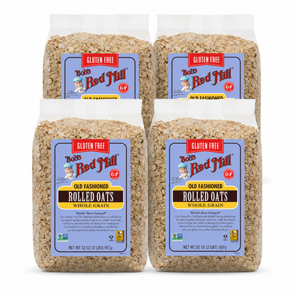 Bob's Red Mill Gluten Free Old Fashion Rolled Oats, 32-ounce (Pack of 4)