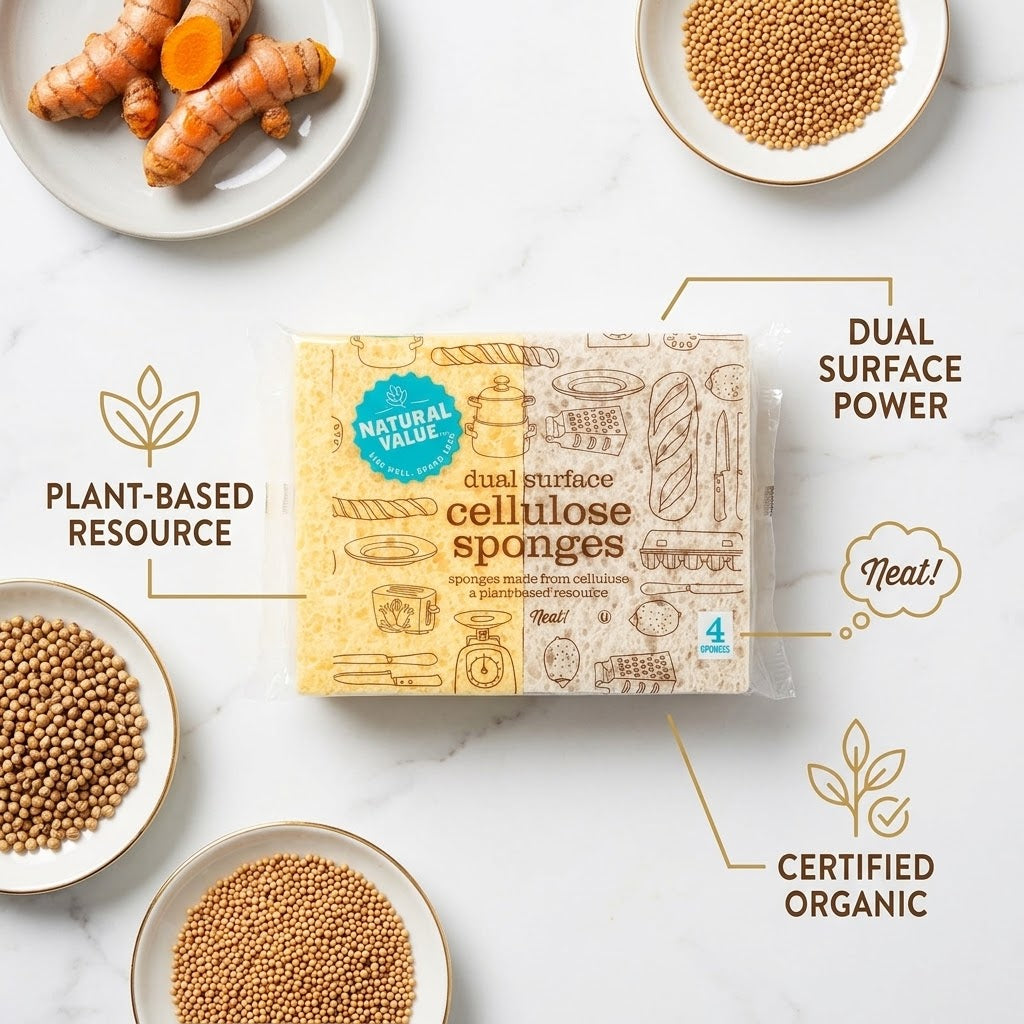 Natural Value Sponges, 4 Count Natural Value
