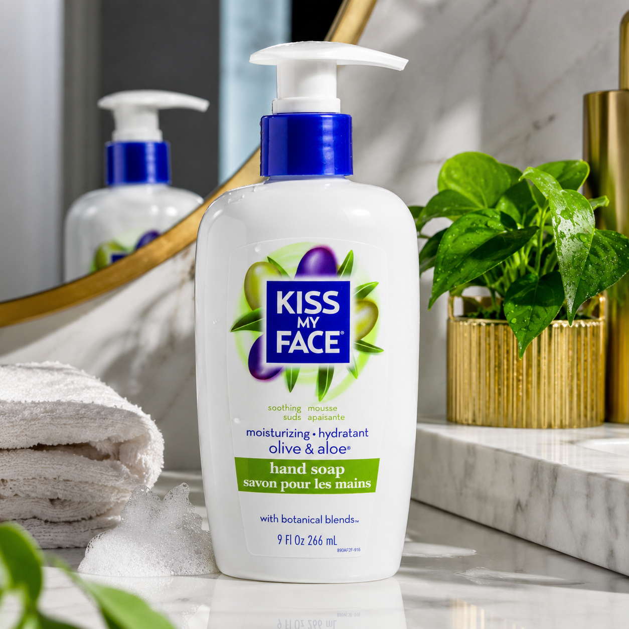 Kiss My Face Moisture Liquid Hand Soap Olive Oil & Aloe Vera Green 54 fl oz