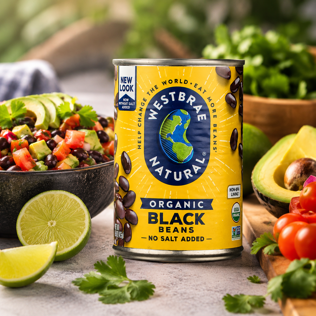 Westbrae Natural Vegetarian Organic Black Beans - 15 oz