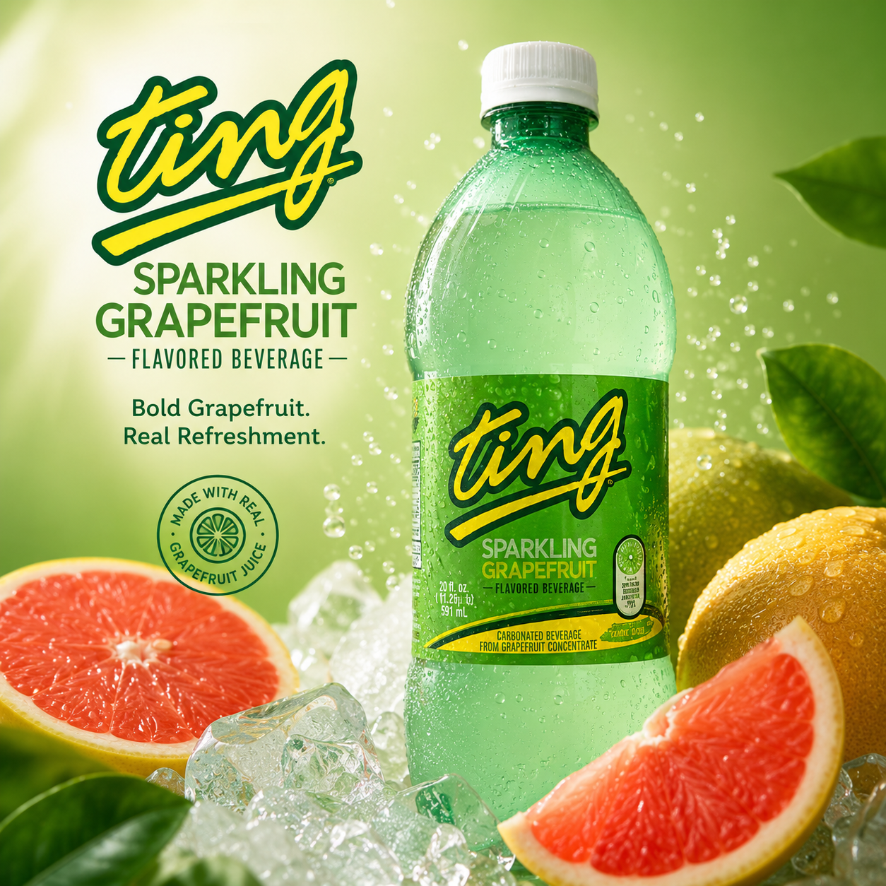 Ting Jamaican Beverage Bottles 20 fl oz
