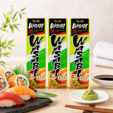 S&B Prepared Wasabi Paste In Tube 3 Packs 1.52 oz