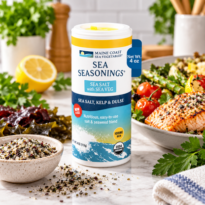 Maine Coast Sea Vegetables Sea Salt with Sea Veg Shaker - Wild-Harvested Maine Coast Sea Vegetables