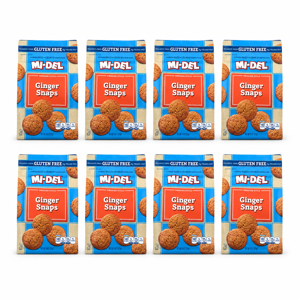 Midel Ginger Snaps, Gluten Free 8 Ounce (Pack of 8)