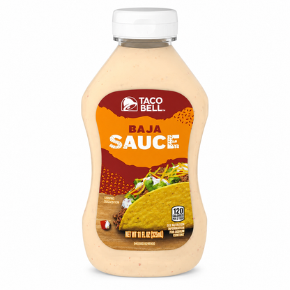 Taco Bell Baja Sauce Bottle NEW FLAVOR Taco Sauce 11 oz