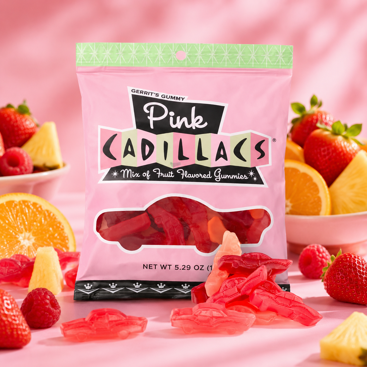 Gerrit's Gummy Pink Cadillacs, 5.2 Ounces