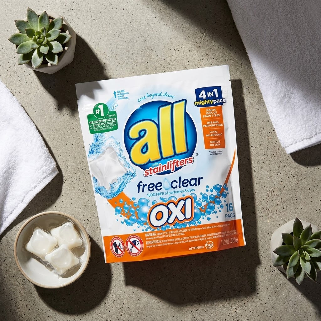 All Mighty Pacs Free Clear Laundry Detergent, 16 Count all