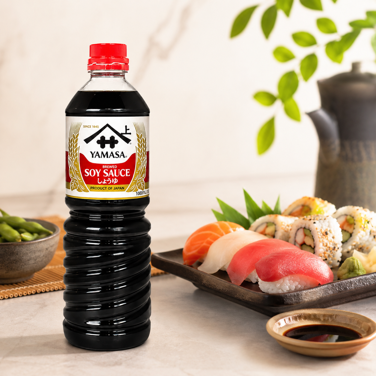 Yamasa Soy Sauce Naturally Brewed Preservative Free 34 fl. oz. Japan Imported