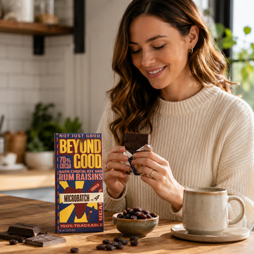 Beyond Good 70% Rum Raisins Microbatch Chocolate Bar, 2.12 Ounce
